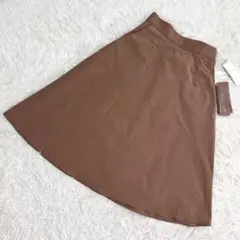 any SIS✨新品　フレアスカート　ミモレ丈　オンワード樫山　ブラウン　（L）