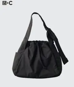 UNIQLO C ソフトパフィーショルダーバッグ ブラック