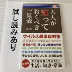 大人が知っておくべき一覧表 新品未使用 即購入○ 送料無料 スピード発送 匿名