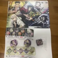 くら寿司　鬼滅の刃　下敷きと和風缶バッジと胡蝶しのぶクッションチャーム