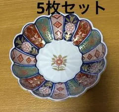 林九郎窯　多用鉢揃　献上菊割地紋　5枚セット　未使用のサムネイル