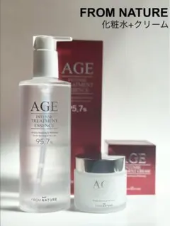 【新品】フロムネイチャー AGE 化粧水 340ml & クリーム 80g