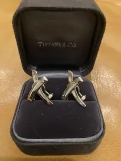 Tiffany パロマピカソ　キス　クロス　ピアス　silver