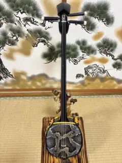 4月21日終了！沖縄三線　八重山クルチ(黒木) 　本皮本張り【一枚張り】② 逸品三線】真壁型【八重山黒木製】本張り三線｜三線専門店ナビィ三線