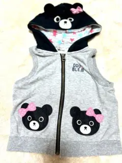 DOUBLE.B クマデザイン ベスト 90センチ