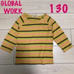 GLOBAL WORK グローバルワーク　ボーダー七分袖Tシャツ