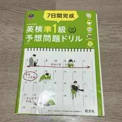 7日間完成英検準1級予想問題ドリル 文部科学省後援