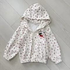 ZARA KIDS さくらんぼ柄 ジップアップパーカー ホワイト キッズ 女の子