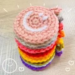 カラフルミニニコちゃん スマイル アクリルたわし コースター 10枚セット