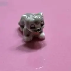 陶器製 猫のミニチュア置物　フェーヴ　フランス