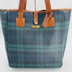 【良品】POLO RALPH LAUREN チェック柄 PVC トートバッグ