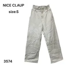 NICE CLAUP　ナイスクラップ　パンツ　デニム　カジュアル　Ｓ　おしゃれのサムネイル