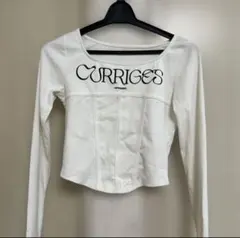 CURRIGES ロゴ入り クロップドトップス 韓国 SHEIN