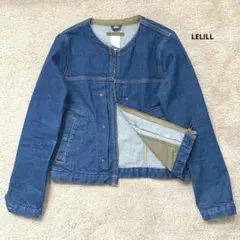 LELILL デニムジャケット　ノーカラー　Gジャン　36 レリル
