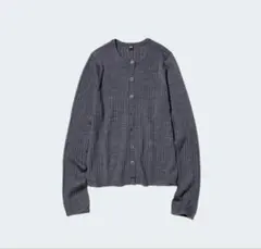 メリノリブクルーネックショートカーディガン ユニクロ UNIQLO