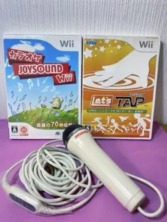 Wiiソフト ジョイサウンド(マイク付)  Let‘s TAP 2点セット
