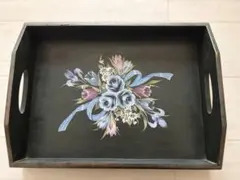 アッセンデルフト ハンドペイント 木製 収納 ボックス 花柄 小物入れ