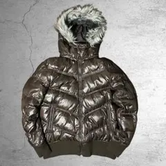 00's OLD UNIQLO プレミアムダウン　ファーダウン　y2k 短丈