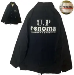 U.P renomaでかロゴ ブラックナイロンコーチジャケット ビッグサイズのサムネイル
