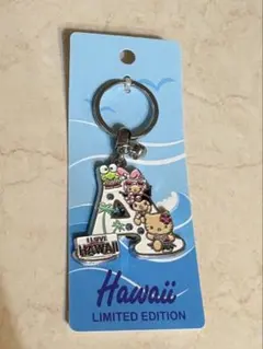 ハワイ限定　サンリオ　日焼け　キティ　クロミ　マイメロ　イニシャルAキーホルダー