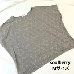 soulberry ソウルベリー　ドルマンスリーブ　グレージュ　ワイドブラウスのサムネイル