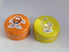 E★未使用品★アメリカン雑貨　M&M's エムアンドエムズ ステンレス缶x2個