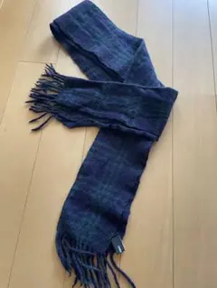 コムサイズム　ウールマフラー　チェック柄