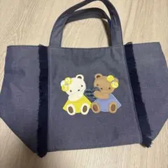 ファミリア　美品　デニムトートバッグ　トート