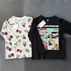 【新品】キッズ　男の子　男児　トップス　長袖　ロンＴ　100㎝　はたらく車　綿