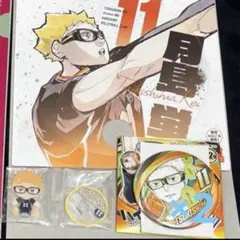 ハイキュー　月島蛍　最強ジャンプ　缶バッジ2個　アクスタ　うちわ