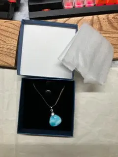 ラリマー ペンダントトップ ネックレス S925刻印あり 天然石 ITALY