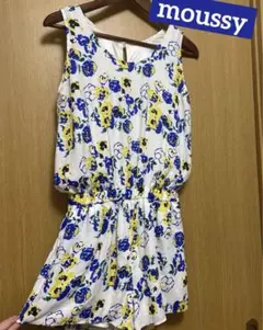 美品✨マウジーmoussy レディース花柄コンビネゾンワンピース夏服ノースリーブ