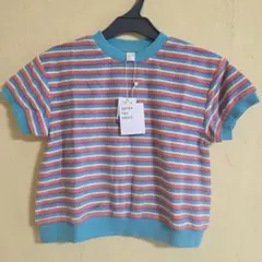 新品 ボーダーパイルTシャツ 110サイズのサムネイル