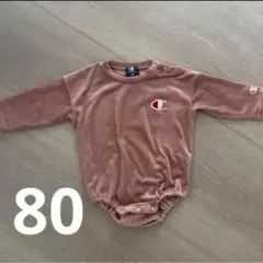 Champion ベロア　ロンパース 80サイズ ピンク