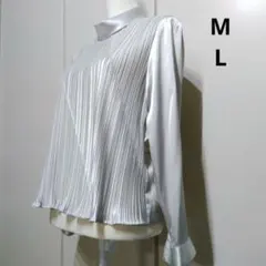 値下げ★美品☆日本製 フォーマルシャツ 11 M L シルバー グレー 披露宴