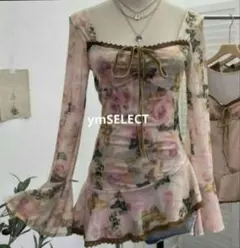 ♡新品✨00s フェアリー 姬系 y2k ガーリー レース シースルートップス