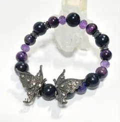 蝶のモチーフ デザインブレスレット 天然石