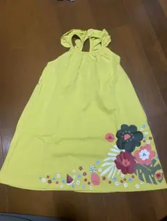 tuc tuc イエロー花柄ノースリーブワンピース