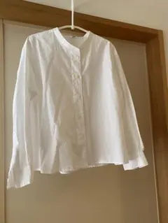 UNIQLO クロップド　バンドカラー　ブラウス