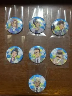 名探偵コナン トレーディンググリッターホログラム缶バッジ BLUE