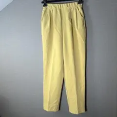 【Samansa Mos2 blue】イージーパンツ(M)黄色系 ウエストゴム