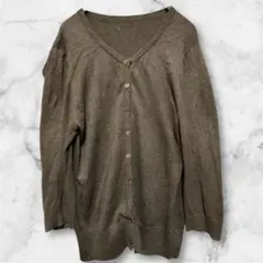 ⭐️1点もの⭐️【M】 ブラウン Vネック カーディガン 長袖 レディース