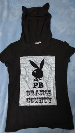 PLAYBOY 耳フード付きTシャツ