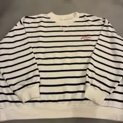 Ｈ＆Ｍ　ネイビーストライプ柄トレーナー US XL