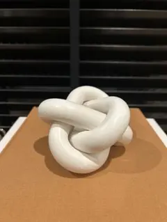 ウッドオーバルリングオブジェ ホワイト（北欧）