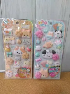 もちプニュ〜ステッカーセット【イヌ&ハムスター】