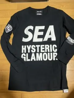WIND AND SEA HYSTERIC GLAMOUR ロンT 黒Sサイズ