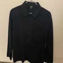 ミラノリブシャツカーディガン L ブラック