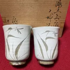 【未使用】唐津焼 中の辻窯 平山賢治 絵唐津茶碗 平山賢治中の辻窯唐津焼絵唐津草文茶碗 | 和食器リサイクル通販