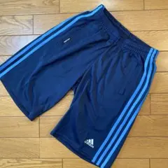 adidas ハーフパンツ サッカーパンツネイビー 3本ライン